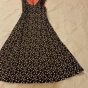 Black and white polka dot dress